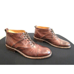 Untamed Street Italy Brown Leather Cap Toe Chukka Boots Men 7 US / 40 EU